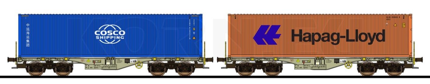 36610 PULLMAN ESU - Containertragwagen, H0, Sgmmn - Spur H0